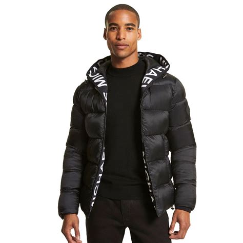 michael kors puffer jacket turquoise men|michael kors men's jacket fleece.